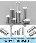 Top Shelf M8 Cylindrical Coupling Nuts 29 Piece Assorted Kit Built From Solid 304 Stainless Steel Metric Thread 8 Through 30mm display.