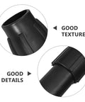 Solid 12-Piece Broom Handle Threaded Tip Repair Kit for Mops And Swabs. black plastic adapter close-up