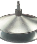 LubriMatic steel bearing packer, silver, with knurled adjustment knob and threaded top.