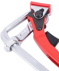 Rock Solid Ratcheting Table Clamp With 16CM Max Opening And 540 Lbs Killer Grip Heavy Duty chrome vanadium steel detail of clamp mechanism