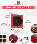 Fake EV Charging Port Magnet Snap On For Diesel Gas ICE Truck Gag Accessory Funny Prank Gift For Gearhead Buddies shown in multiple angles.