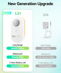 LS1 Long Range Thermometer Freezer Alarm IP66 Waterproof With App Email Alerts And Two Years Data Logging For Fridge RV Greenhouse And Animals Remote Temperature Sensor Works With H5Pro Or H6Pro Hub, white sensor