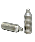 Heavy Duty 304 Stainless Steel Spring Plunger Ball Threaded Pins With Dead Tight Hex Socket Drive For Slick Industrial Assembly Hella Corrosion Resistant And Rock Solid Grip Every Single Time, two threaded pins.