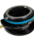 Tilt Shift Lens Mount Adapter From Nikon F To Sony E For G-Type Lenses With 20mm Shift, 10 Degree Tilt, 360 Degree Rotation, Pro Grade High-Tolerance Build For Sony Alpha Mirrorless Shoots, black metal adapter