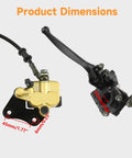 Beefy Front Hydraulic Disc Brake Caliper Assembly And Master Cylinder Kit With Pads Bolt On For 50cc To 125cc Pit Dirt Bikes