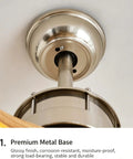 YPDJVLTI 106-132cm Ceiling Fans Lights LED Fandelier with premium glossy metal base and sturdy design.