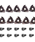 Pro Grade 20 Piece Carbide Threading Insert Set With 16Er And 16Ir Ag60 Geometry includes 10 screws and 10 carbide inserts.