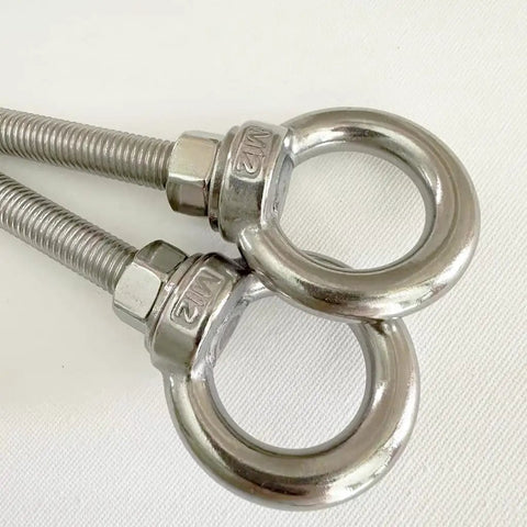 Heavy Duty Built To Last 304 Stainless Steel Shoulder Eye Bolts With Lifting Ring Set Of 2 M12 Eye Bolts 50mm Thread Length
