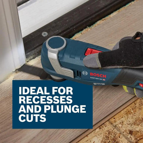 Top Shelf Plunge Cut Blades For Oscillating Multi Tools Featuring Starlock Adapters Swiss Made Pro Steel Built Legit To Crush Hardwood And Drywall Cutting Tasks With Smooth Action And No Extra Effort 10 Pack with Bosch tool making clean plunge cuts.