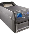 Ready To Roll Light Industrial Printer Bringing Fast Direct Thermal Labeling At 203 Dpi With Versatile Ethernet Usb Connections Built Damn Tough For Daily Warehouse Operations side view showing metal frame and control panel.