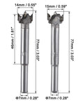 Heavy Duty Forstner Drill Bit Set Straight Up Sharp With Tungsten Carbide Tips On 14Mm And 15Mm Round Shanks dimensions 14mm and 15mm