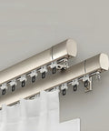 Hella Sturdy Double Rail Sliding Barn Door Track Kit Wall Mounted Room Divider Hardware with smooth ball bearing runners