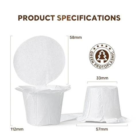 150 Pack Coffee Filter Paper Cup Holders For K Cup Style Machines With Covers Disposable Drip Filter Papers product size details