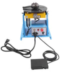 Heavy Duty Rotary Welding Positioner With Three Jaw Chuck, Smooth Turning Workbench For Precision Cutting And Grinding, Hella Sturdy Shop Gear For Tough Shop Jobs with pedal and controls.
