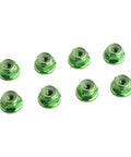 Eight Pack Flange M4 Nylon Lock Nuts With Serrated Edges Self Tightening Aluminum Wheel Hardware For Axial HPI TLR ECX One Tenth Scale RC Cars