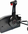 Side Mount Throttle Control Box 8 Pin Pull To Open For Outboard Motors, 16.5 Ft Harness, black marine remote unit