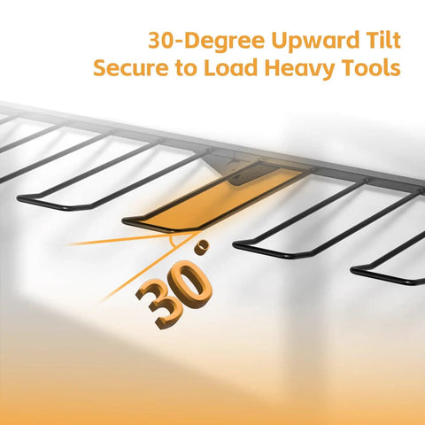 Heavy Duty Metal Garage Power Tool Organizer Wall Mount Three Layer Drill Holder For Cordless Tools 150 Pound Capacity