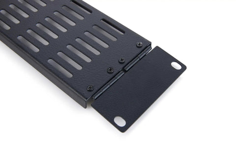 Slick 19 Inch 2U Rack Mount Blank Panel With Hinged Design And Killer Ventilation Slits For Smooth Server Cabinet Airflow detail.