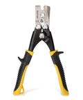 Hurricane Snap Lock Punch Tool front view with black and yellow grips and metal head