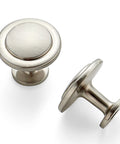 Brushed Nickel Cabinet Pulls Set 60 Pack 1-1/4 Inch Kitchen Cabinet Knobs And Drawer Pulls, modern zinc hardware close-up