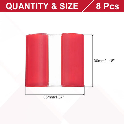 Legit Clear Acrylic Hinges Ridiculously Tough Flexible Design Easy Self Adhesive Mount 35x30mm size display showing 8 pieces.