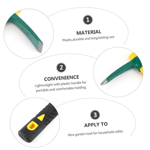 Yellow Plastic-Clad Pickaxe With Lightweight Fiberglass Handle features and uses