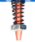 Heavy Duty Magnetic Welding Support Clamp With Rock Solid Suction For Red Copper And Aluminium Alloy Sheets, spring and copper tip detail.