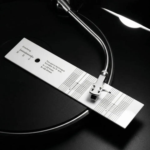 Turntable Alignment Tool Protractor For Precise Cartridge Setup Acrylic Calibration Ruler For Half Inch Mount LP Phono Measurements on turntable
