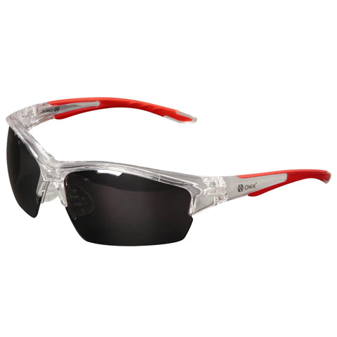 Protective Eyewear For Pickleball Players With Lightweight Game Ready Impact Resistant Frame Anti Fog And Anti Scratch Lenses 99 Percent UV Shield Includes Clear Smoke And Blue Tint Lenses Soft Non Slip Nose Pads For Secure Fit
