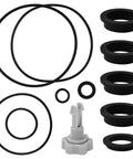 Replacement Sand Filter Pump Gasket Kit For Intex Pool Pumps 25013 O Ring Seals For Krystal Clear Systems Above Ground 266 Models Durable Valve O Ring Set Easy Leak Proof Replacement For Clean Water, black O-rings and valve gasket set
