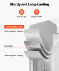 Badass Outdoor Electrical Junction Box Cold Rolled Steel IP65 Waterproof Weather Ready Enclosure With Thermostat And Fan Cooling Hinged Door Rain Hood Wall Pole Mount 20 X 16 X 8 Inches Heavy Duty close-up of 1.5 mm carbon steel plate with anti-rust coating.