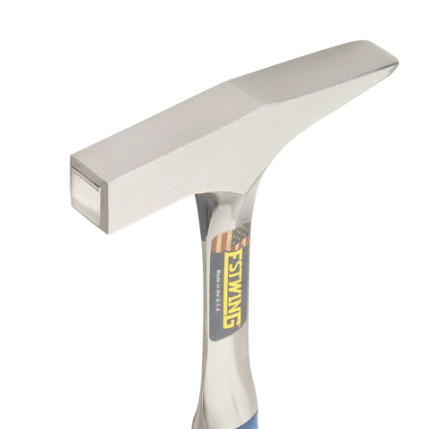 12 Oz Tinner's Cross Peen Hammer for Sheet Metalwork, USA Made With Forged Steel Construction, square face, side view