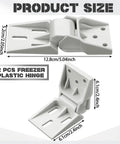 Two Pack Freezer Door Hinges For Haier Fridges, Plastic Counterbalance Hinge Set, 3 Hole Folding Door Hinges dimensions shown