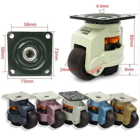 Smooth Rollin Heavy Duty Retractable Leveling Caster Wheels Top Shelf Swivel Furniture Casters With Flat Mount Rollers Tough Enough For Heavy Haulin And Easy Setup Handles 220 Up To 3300 Lbs