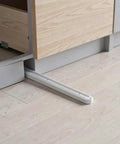 Six Piece White Abs Side Mounted Drawer Slide Rails 300Mm Grooved Guide System For Dresser Replacement, installed on cabinet.