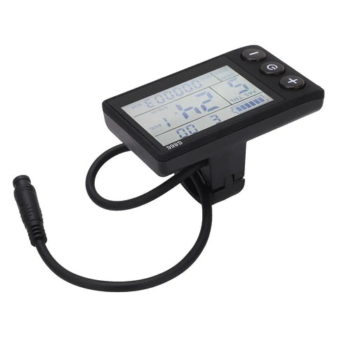 Electric LCD Display For Mountain E Bike Conversion With 6P Connector, Clear Readout Panel, Multi Voltage Compatibility 24V 36V 48V 60V