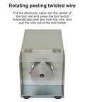 Rotating mechanism of 2 In 1 Wire Twisting And Stripping Tool With Hand Crank, Pro DIY Cable Wire Twister For 1.2-4.2mm Outer Diameter