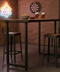 40 Inch Bar Height Table Legs For DIY Bar Builds And Standing Desks, Heavy Duty Metal Square Frame With 4.52 Inch Mounting Plate For Stability