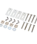 Top Notch 4 Pc Zinc Aluminum T Track Mini Hold Down Clamps For 3018 Series CNC Router Desk hardware parts including plates screws and washers.