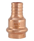 Three Quarters Inch Copper PEX Crimp to Copper Pipe and PEX Pipe Press Fitting Adapter Kit with lead-free copper body