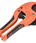 Manganese Steel Pipe Cutter With 42mm Opening for PVC PPR Gas Pipes, heavy duty tool, orange body, black grips, durable construction