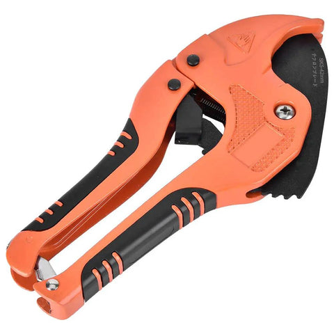 Manganese Steel Pipe Cutter With 42mm Opening for PVC PPR Gas Pipes, heavy duty tool, orange body, black grips, durable construction
