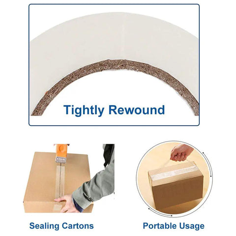 Three Inch Wide Heavy Duty Packing Tape 55 Yards Per Roll 990 Yards Total Clear 2.5 Mil Acrylic Water Based Non Formaldehyde Sealing Cartons