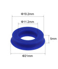 blue PU shaft seal for pistons, 11.2mm ID x 19.2mm OD x 5mm width, durable for oil resistance