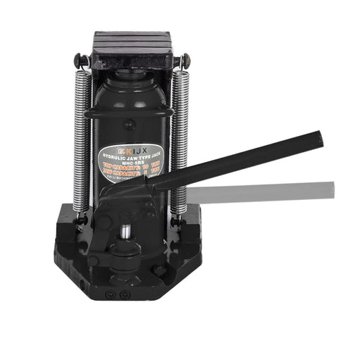 Badass Build Heavy Duty Air Hydraulic Toe Jack Lift Machine With Heat Treated Steel quick retraction spring, top view, 10 ton capacity.