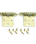 Antique Metal Cabinet Hinges With Soft Close Closing Mechanism For Kitchen Cabinets Upgrade Durable Iron Hardware With Rustic Finish Perfect For Traditional And Shaker Style Cabinet Doors And Kitchen Makeovers, displayed with screws.