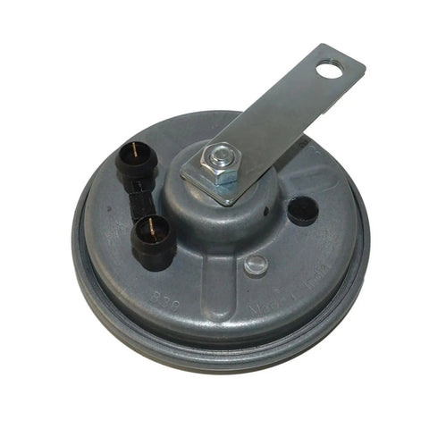 Top Notch Universal Forklift Horn Accessory 9731536 for Heavy Duty Electric Bells, metal alarm horn with mounting bracket.