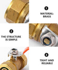 Swing By And Grab This Smooth Running Brass Ball Valve With Hose Barb Perfect For Water Heater Shut Off showing brass material and simple structure.