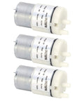 3 Pack Micro Diaphragm Pump Dc 6V Mini Water Air Motor Slick Vacuum Pump For Aquarium Fish Tanks Quiet Aerator And Diy Home Gear With No Sweat Low Voltage Operation For Reliable Daily Use And Appliance Repairs. Image shows three white and silver diaphragm pumps.