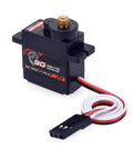 Compact Digital Servo Motor With All Metal Gears Kicking Serious Butt In Torque For Rc Cars Gimbals And Miniature Robots top view showing metal gears and wiring.